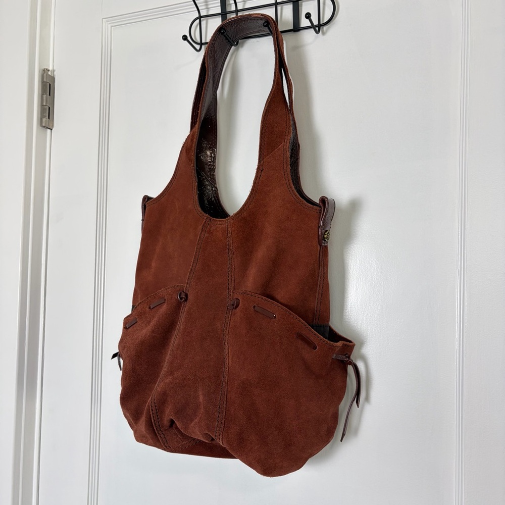 Vintage lucky brand suede leather hobo Shoulder bag purse - Picture 13 of 16